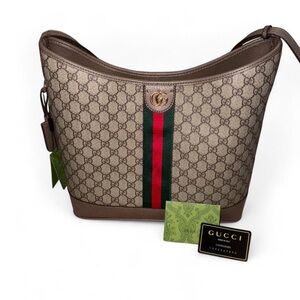 Gucci GG Supreme Ophidia Large Open Shoulder Bag